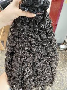 Precio al por mayor Color de pelo vietnamita crudo birmano rizado doble dibujado pelo de la mejor calidad pelo a granel cutícula vietnamita alineada - Product Image 3