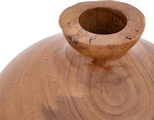 Maceta Decorativa Redonda de Madera Ecológica con Diseño de Llama 3D para Flores, Ideal para Decoración del Hogar y Mesas de Boda - Product Image 2