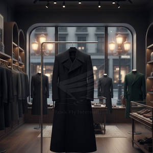 Abrigo Largo para Hombre Royal Look, Tejido de Lana Transpirable, Abrigo de Lujo Personalizable de Alta Calidad con Ribete de Piel, Servicio OEM - Product Image 3