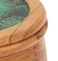 Boîte à chapati en bois, boîte de rangement pour roti en bois faite à la main, boîte à pain de cuisine avec couvercle
