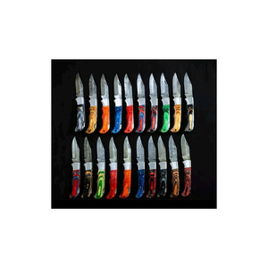 Cuchillo Plegable de Bolsillo de Acero de Damasco Forjado a Mano 2026, Mango de Acero de Damasco, Hoja de Alta Durabilidad con Punta Caída 58HRC para Exteriores - Product Image 6