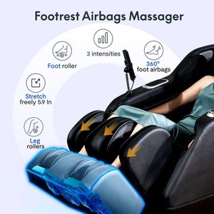 <b>Zero</b> <b>Gravity</b> SL-Track Shiatsu Massage Recliner <b>Chair</b> Full Body Body Scan Airbags & Deep Yoga Foot Rollers SL-Track Massage <b>Chair</b> - Product Image 6