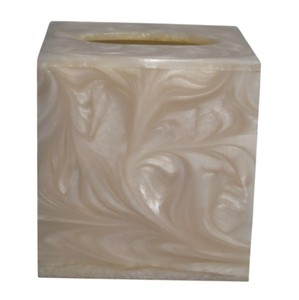Premium Handmade Resin Tissue Box Cover Luxury Decorative Napkin Holder for Home Office Hotel <b>Table</b> - Product Image 4