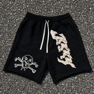 Custom <b>Men</b> <b>Red</b> Vintage Washed Streetwear <b>Shorts</b> Heavyweight 100% Cotton Eco-Friendly Quick Dry Breathable Drawstring Raw Hem - Product Image 3