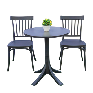 TM15 Dining Set with MN01 <b>Round</b> <b>Table</b> | Versatile Outdoor Bistro Furniture Combo for Luxury Hotel Resort Cafe <b>Patio</b> Balcony - Product Image 1