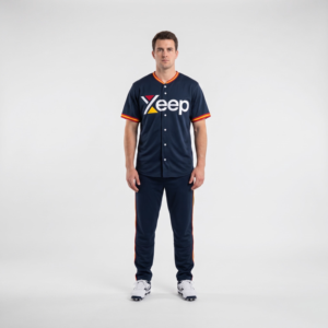 Custom Men's Baseball Uniform Set Button <b>Down</b> Jersey Athletic <b>Pants</b> Sportswear Tracksuit Teamwear OEM Wholesale - Product Image 1