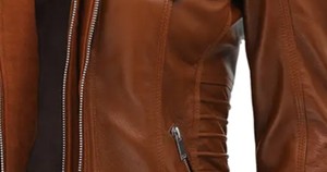 <b>Women</b> PU Leather Puffer <b>Jacket</b> <b>Lightweight</b> Satin Warm Winter Coat <b>Quilted</b> Design Zip Front Stand Collar Long Sleeve Casual - Product Image 3