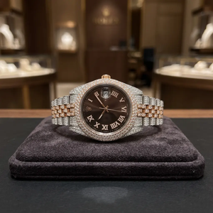 Montre mécanique automatique de luxe personnalisée pour homme avec moissanite VVS, cadran analogique, lunette glacée et bracelet en acier inoxydable, avec breloque - Product Image 2