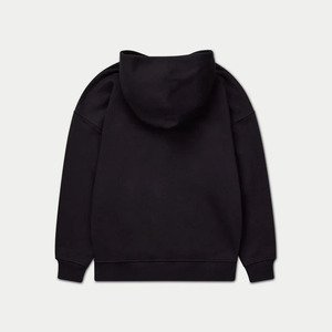 Customise <b>Women's</b> <b>Black</b> <b>Fleece</b> Anti-Pilling Hoodie Solid Full Sleeve Regular Fit Breathable Pullover with Pocket Autumn Wear - Product Image 2