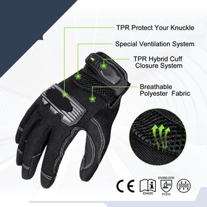 Guantes de Trabajo de Seguridad para Conductor CAPTAIN INDUSTRY CI-TSG-107, Diseño Nuevo y Moderno, Antideslizantes y Anti-Impactos, de Cuero, Precio al por Mayor, Personalizables - Product Image 2