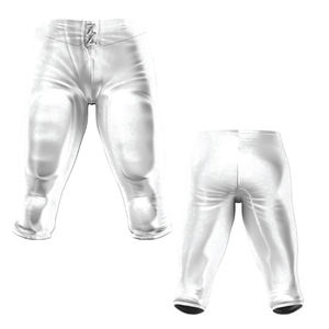 Ensemble d'uniformes de football américain personnalisés, orange et blanc, jersey et pantalon en polyester imprimés par transfert thermique, unisexe, ajustés, légers - Product Image 5