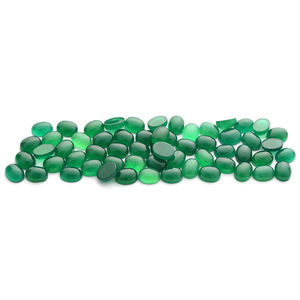 Venta al por Mayor de Impresionantes Gemas de Ágata Verde Natural, Calcedonia y Crisoprasa con Corte Ovalado para Joyería - Product Image 1