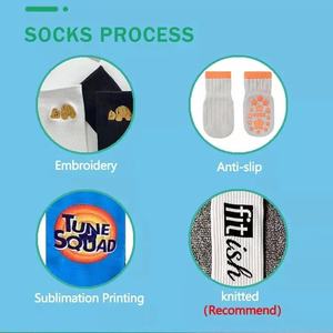 High Quality Cotton Men logo Unisex Bamboo Compression Sports <b>Grip</b> Ankle <b>Custom</b> Cotton Crew <b>Socks</b> - Product Image 5