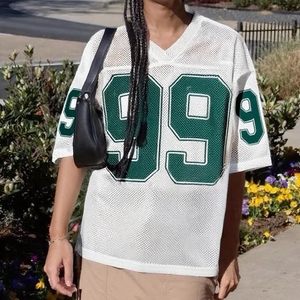 Maillot de football personnalisé en mesh, col en V, manches courtes, impression de numéros sublimés, tenue d'équipe - Product Image 1