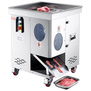 Máquina cortadora de carne comercial de 1100W, cortadora eléctrica de alimentos de acero inoxidable, cuchillas desmontables de 5mm para restaurante de cocina - Product Image 1