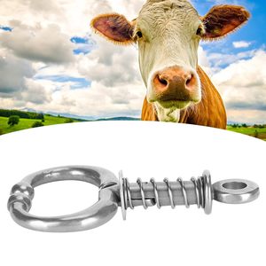 Bull Nose Ring 4.7x2.8 Inch <b>Spring</b> Cow Nose Clamp <b>Clip</b> Stainless Steel Traction Cow Nose Ring for Farm Animals Equipment Access - Product Image 1