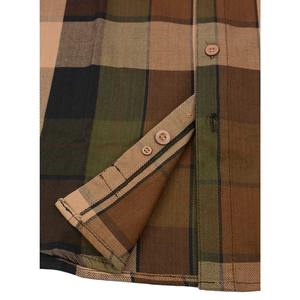 Camisa de Franela a Cuadros en Tonos Tierra para Hombre, Estilo Lumberjack, de Algodón Premium, con Botones, Casual, para Exteriores, Sobrecamisa de Invierno - Product Image 4