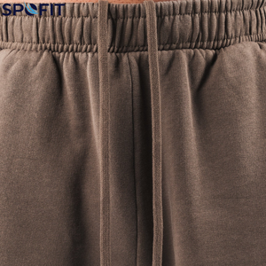 กางเกงขาสั้นคุณภาพสูง ซักแล้วสีซีดแบบวินเทจ ผ้าฝ้าย 100% เฟรนช์เทอร์รี่ สไตล์สตรีทแวร์ สำหรับผู้ชาย - Product Image 5