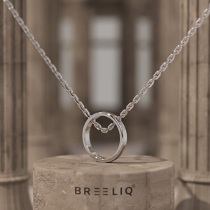14K Gold Minimal Circle Pendant Necklace Adjustable <b>Cable</b> Chain Geometric Round Charm Necklace for Women - Product Image 3