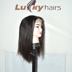 Lucky Hairs Virgin Remy Indian <b>Human</b> Hair <b>Wig</b> Modern Blunt Cut Soft Natural Texture Chic Women Movement Hair Weaving Machine - Product Image 4