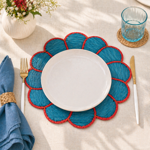 Premium Quality Handwoven Raffia Frame Dori <b>Table</b> <b>Mat</b> 38 cm for Home Hotel Restaurant Use Available for Export Price from India - Product Image 4