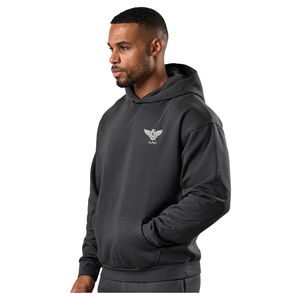 Sweat à capuche unisexe personnalisé en coton et polyester molletonné avec poche kangourou – Idéal pour le sport, la gym, l'entraînement, le streetwear et l'hiver – Motif lettre - Product Image 2