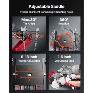 Martinetto idraulico telescopico a basso profilo da 2200 libbre/1 tonnellata con altezza di sollevamento 7,28-27,6 per auto - Product Image 4