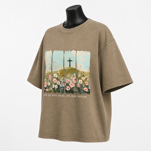 Camiseta Personalizada con Estampado Gráfico Extra Grande en Color Marrón Claro para Mujer, Algodón, Estilo Casual, Holgada, Streetwear, Precio Económico, Precio al por Mayor - Product Image 3