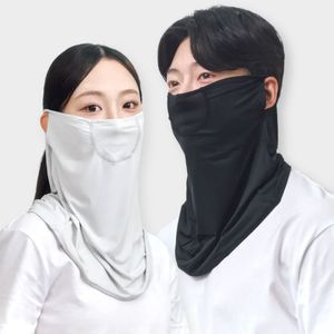 MACCI Unisex Face Neck Gaiter Mask 2Ply White Black Polyester for All Seasons Wearable Protection - Product Image 1