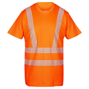 เสื้อยืดทำงานแบบสะท้อนแสงคุณภาพสูง OEM สำหรับผู้ชาย เสื้อผ้าเพื่อความปลอดภัยในการก่อสร้าง เสื้อทำงานแบบยูนิเซ็กซ์ เสื้อยืดนิรภัย - Product Image 5