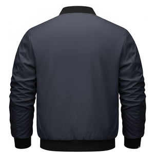 Veste bomber homme personnalisable de haute qualité, couleur unie, nouveau design tendance. - Product Image 2