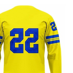 Meilleur prix, sublimation personnalisée, style le plus récent, maillots de hockey sur glace personnalisés respirants à manches courtes, imprimés, tissu 100% polyester - Product Image 4