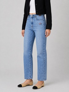 Women High Waist Straight Leg <b>Denim</b> Pants <b>Stretch</b> Casual Jeans with Classic 5 Pocket Design Comfortable Everyday Fashion - Product Image 6