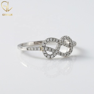 Round Cut Moissanite Diamond <b>Infinity</b> Knot Wedding Ring | Engagement Ring with Moissanite Diamond Twisted Ring - Product Image 3