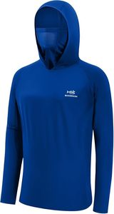 Mens Long Sleeve <b>Lightweight</b> Winter Fishing <b>Hoodie</b> with Pocket Breathable Polyester/Cotton Fabric - Product Image 6