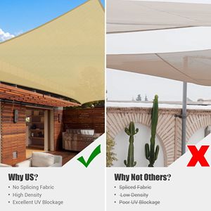 Tenda Parasole Rettangolare Beige 20 x 16 - Elegante Prodotto per Esterni Categoria: Tende e Reti Ombreggianti - Product Image 6