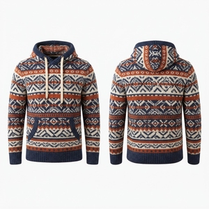 Sudadera con Capucha de Felpa Francesa 100% Algodón, Tejida, Personalizada de Fábrica, Unisex, Corte Regular, Hombros Caídos, con Bolsillo, para Invierno - Product Image 4