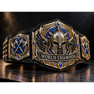 Ceinture de championnat Viking Valor personnalisée, lutte, boxe, MMA, plaques métalliques droites, logo personnalisé, longueur 2,2 m, 50 mm, unisexe - Product Image 3