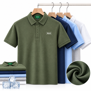 Polo en tricot respirant pour homme - Product Image 1