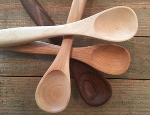 Juego de Cucharas de Madera de Mango Hechas a Mano Multiusos para Servir Sopa, Ensalada, Postre y Café - Product Image 5