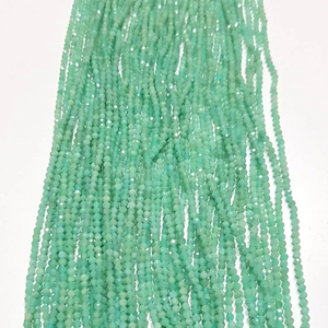 Cuentas de Amazonita Natural Facetada de 4mm y 5mm, Calidad AAA, en Forma de Rondelle, para Joyería Hecha a Mano, Collares, Precio de Mayoreo - Product Image 2