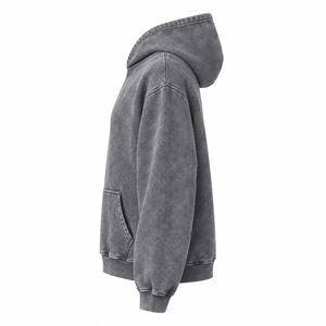 Sudadera con Capucha Oversize Vintage con Lavado Ácido para Hombre y Mujer, Sudadera con Capucha Lisa con Bolsillo, Invierno, 2 Piezas, Forro Polar Ecológico - Product Image 3