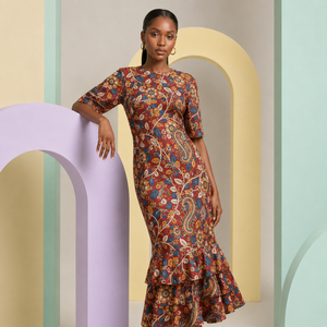 Tela de Punto con Estampado Africano Auténtico, Tejido de Algodón Ankara Ecológico y Transpirable para Vestidos, Prendas, Costura, Moda y Manualidades - Product Image 4
