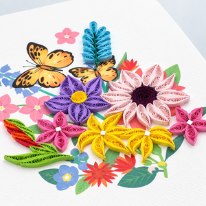 OEM/ODM <b>Butterfly</b> Floral <b>Garden</b> Quilling Card Vietnam Holiday Wholesale Artistic Handmade Greeting Card Envelope Paper Gift - Product Image 3