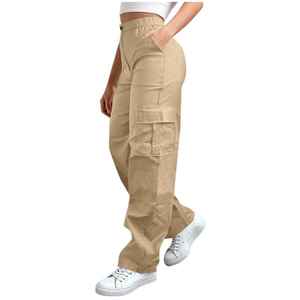 Women’s Ripped Denim Cargo <b>Jeans</b> High Street Fashion Cotton <b>Jeans</b> Pants Multi Pocket Workout Casual Streetwear Women's Trousers - Product Image 4