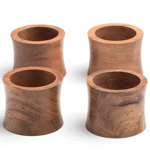 Juego de Anillos para Servilletas de Madera Maciza Hechos a Mano de Primera Calidad, Accesorios Ecológicos para Mesa de Comedor, Venta al por Mayor - Product Image 2