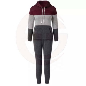 High Quality Heavyweight Solid Two-<b>Piece</b> <b>Women's</b> Fleece Jogging Sets 2 in 1 Tracksuit with Hoodie and Sweatpants - Product Image 6