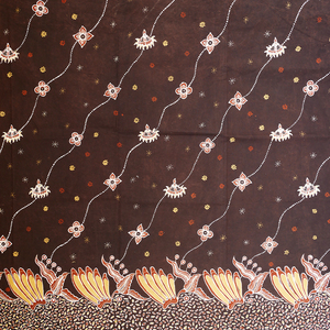Handcrafted Indonesian Hand Drawn Batik Tulis 100% Cotton Fabric Traditional Javanese Dark Brown Premium Eco-Friendly Bag - Product Image 4