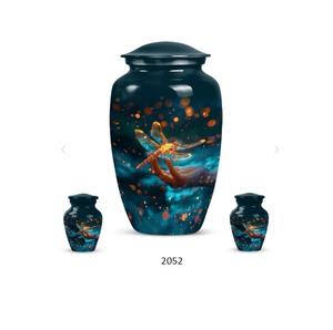 Urna Conmemorativa Dragonfly para Mujeres, Urna Funeraria Decorativa para Mamá y Papá, Urnas de Entierro de 10 Pulgadas para Cenizas Humanas de Adultos - Product Image 1