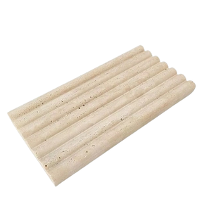 Plateau à Savon Horizontal Multifonctionnel en Travertin Beige de Luxe Style Art Déco, Support à Savon, Plateau de Présentation pour Bijoux, Finition Naturelle - Product Image 5